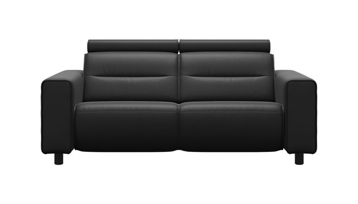 Stressless Emily 2 Seater Sofa in Noblesse Black Leather